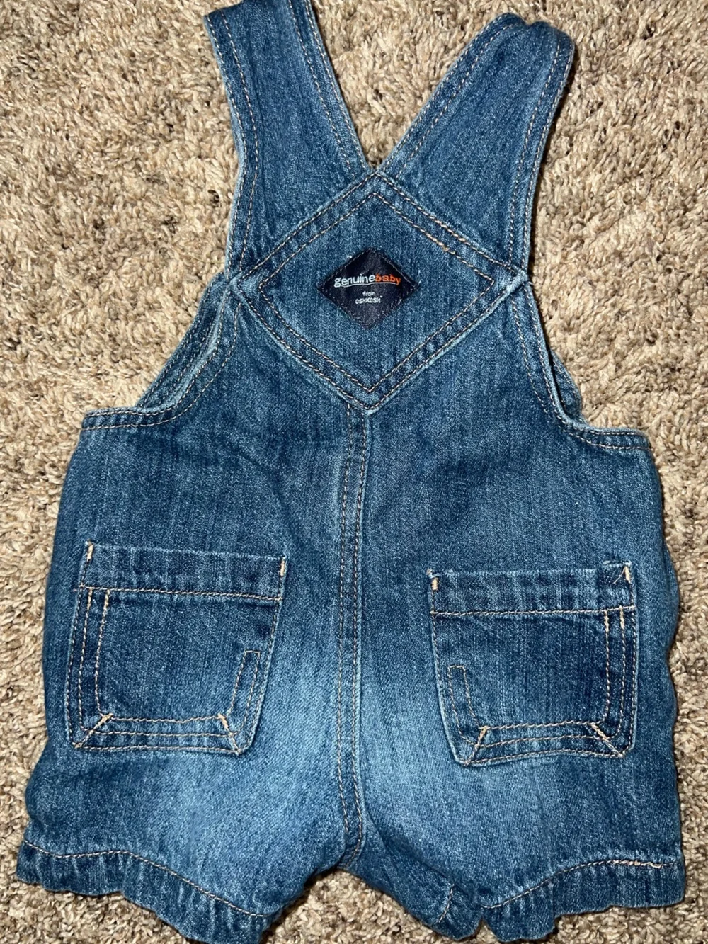 Y2K Retro OshKosh B'gosh Plaid and Denim Overalls Bundle Baby Boy 6/9m